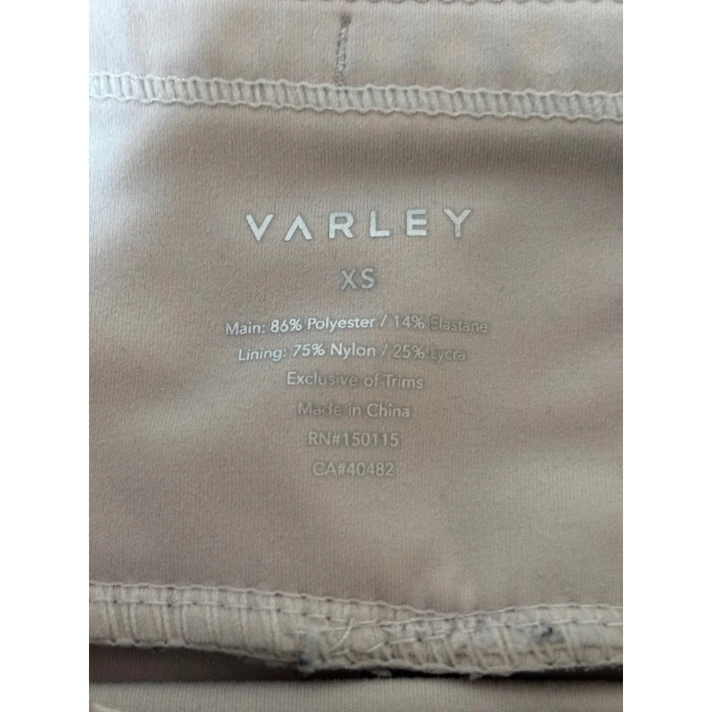 Varley Snake Print Athletic Shorts Women's XS Zipper‎ Pocket Running Gym Lined